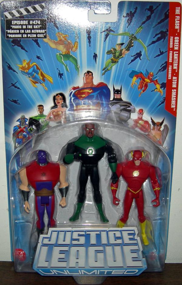 The Flash, Green Lantern & Atom Smasher 3-Pack (Justice League Unlimited)