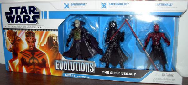 Star Wars Evolutions: Set Di 3 Action Figure Sith - Darth Maul, Conte Dooku, Imperatore Palpatine, Con Accessori, Dai 4 Anni