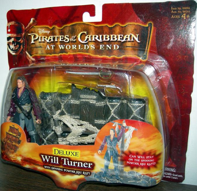Will Turner with spinning powder keg raft (Deluxe, 3 1/2