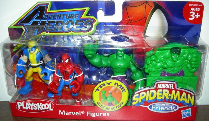 Wolverine, Spider-Man & Hulk (Playskool Adventure Heroes)