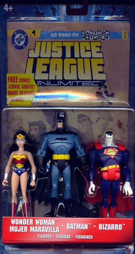 Wonder Woman, Batman & Bizarro 3-Pack (Justice League Unlimited)