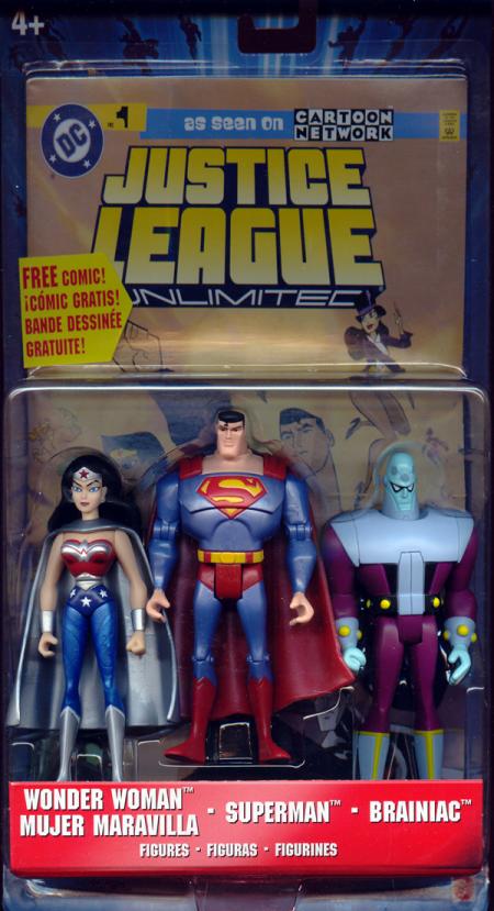 Wonder Woman, Superman & Brainiac 3-Pack (Justice League Unlimited)