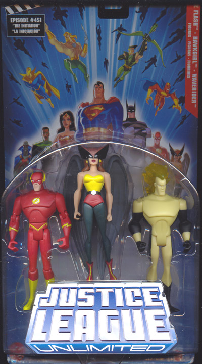 Justice League Unlimited 451 Flash Hawkgirl Waverider Mattel 2004 Figure 1A/1F 