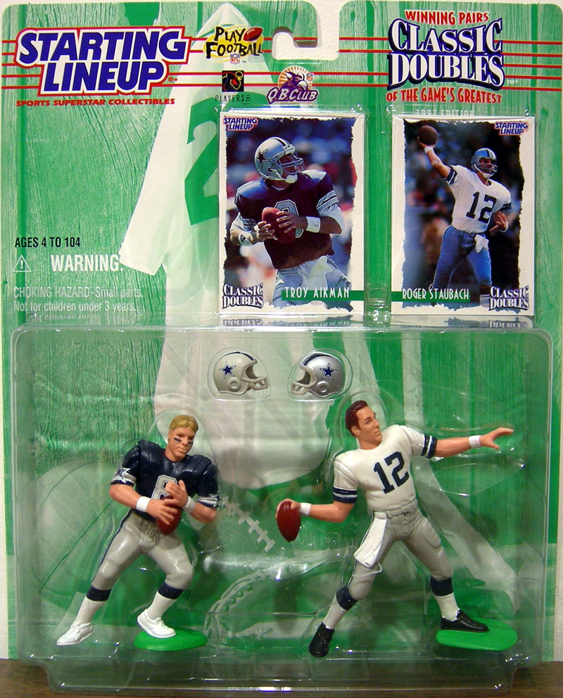 Troy Aikman Roger Staubach Starting Lineup Action Figures