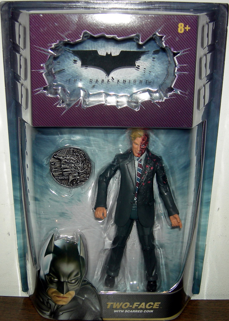 Two-Face Scarred Coin Batman Dark Knight Movie Masters action figure.