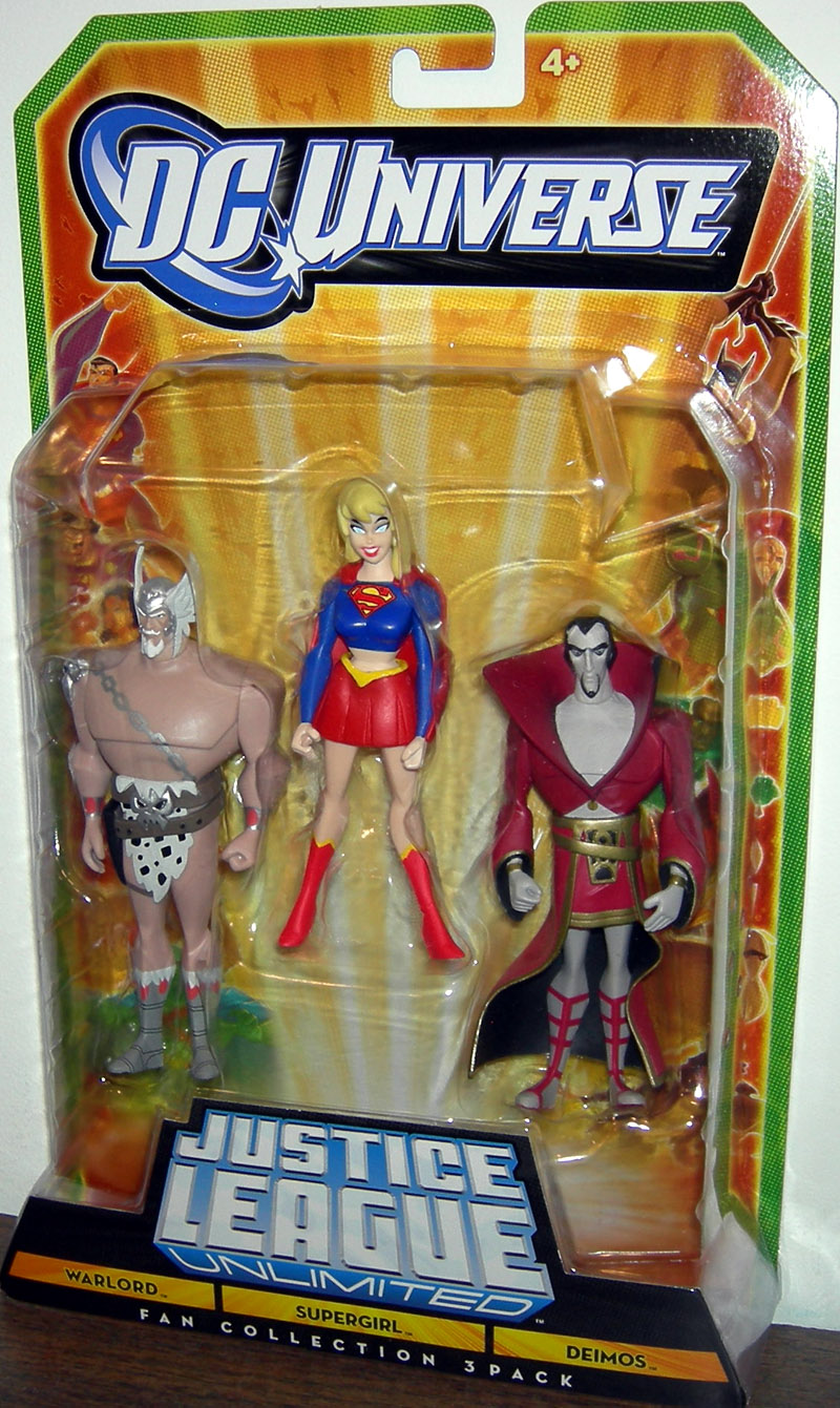 Supergirl & Deimos Action Figures DC Universe Justice League Unlimited Warlord 