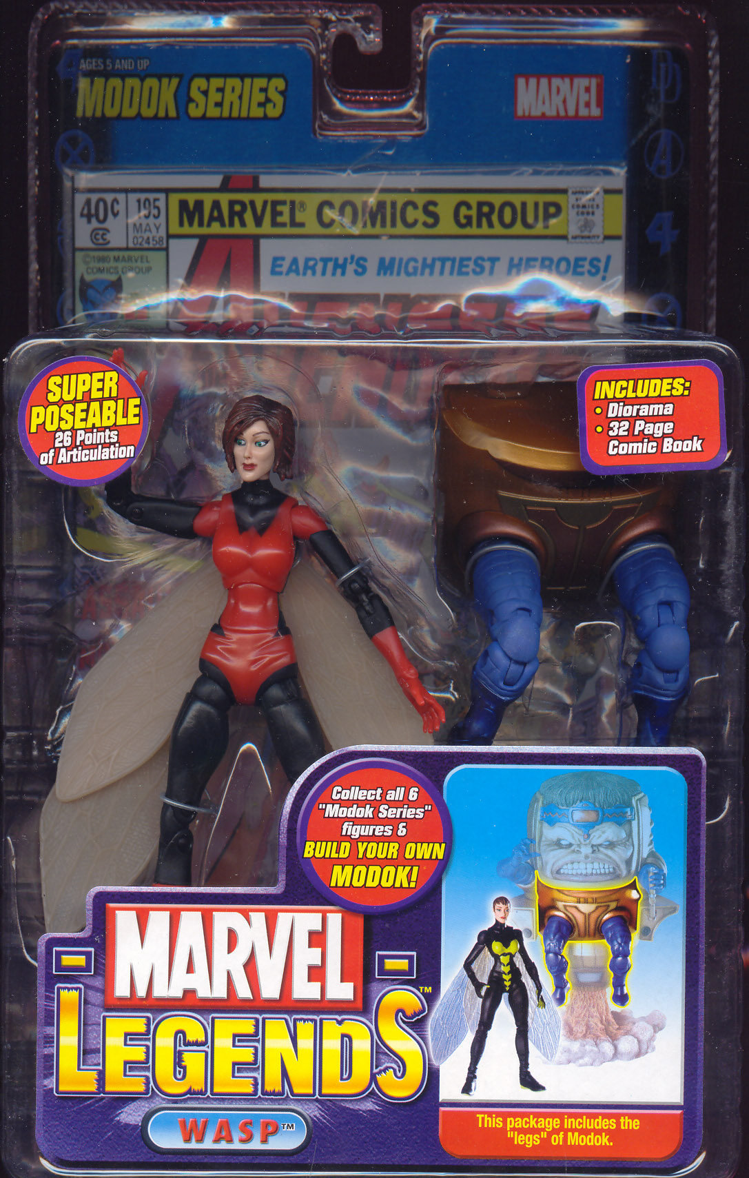 Wasp Marvel Legends Red Variant Modok Series action figure