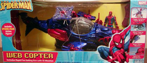 spiderman with web copter
