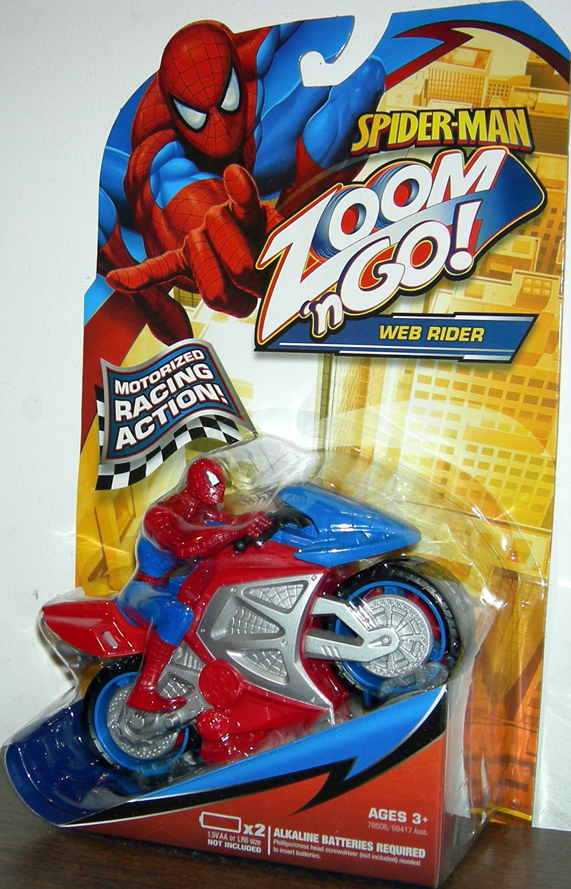  Rider Zoom n Go SpiderMan action figure vehicle