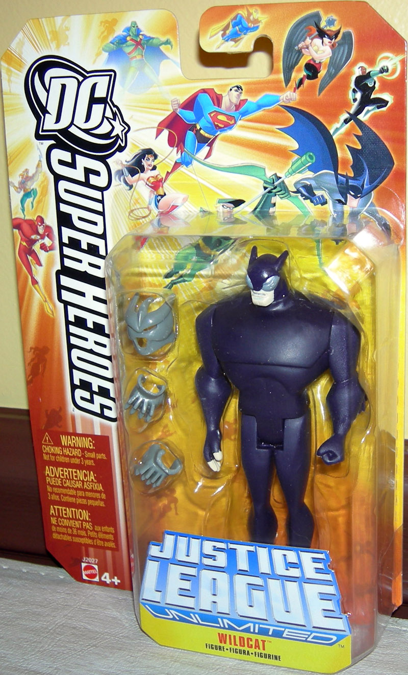 JUSTICE LEAGUE UNLIMITED WILDCAT 4.5" ACTION FIGURE WITH ACCESSORIES 