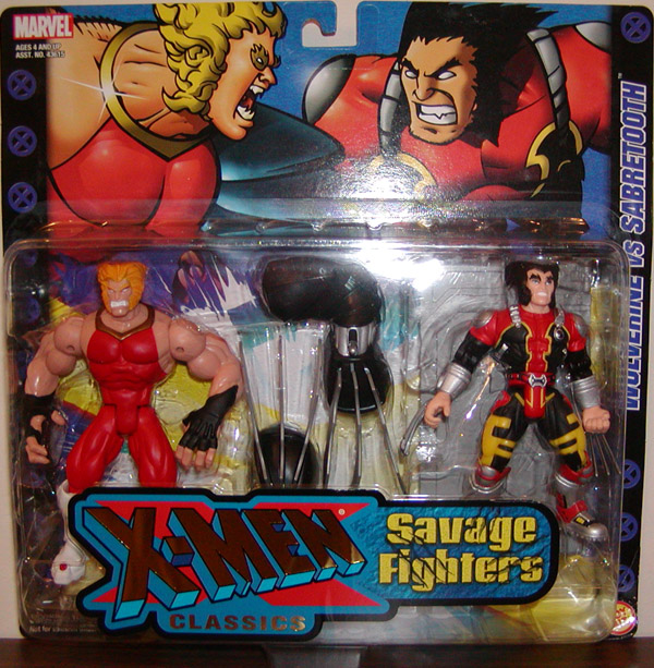 Wolverine vs Sabretooth X-Men Classics Savage Fighters action figures